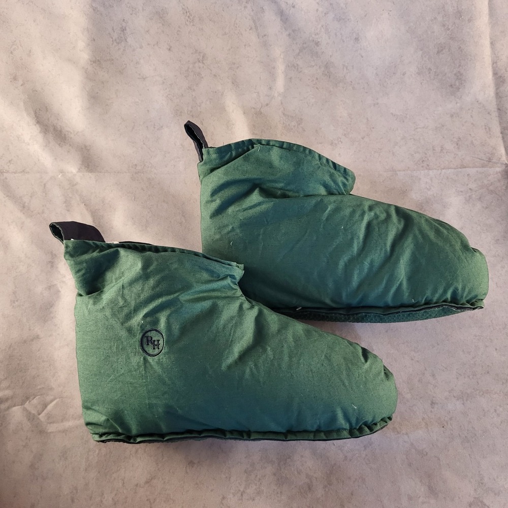 Vintage Women's S (5.5 -6.5) Down Booties/Slippers Dark Green